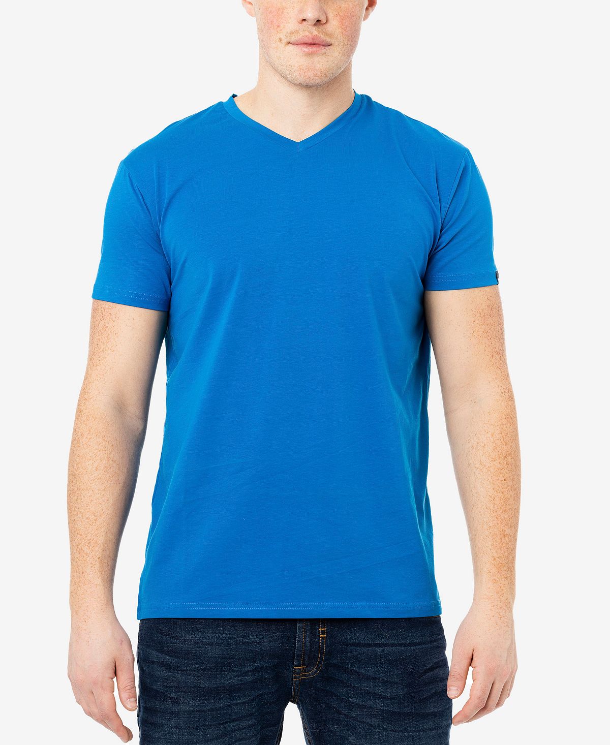 Мужская базовая футболка с коротким рукавом и v-образным вырезом X-Ray, синий футболка женская с v образным вырезом повседневный топ оверсайз с принтом свободная винтажная уличная одежда y2k с коротким рукавом 5xl на л