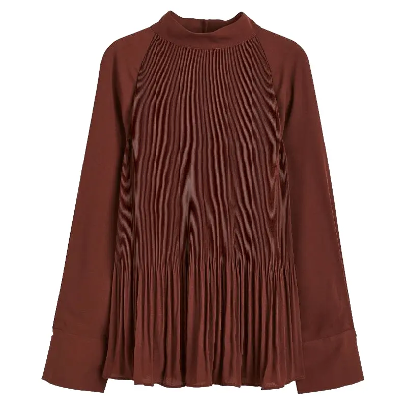 

Блузка H&M Pleated, темно-коричневый