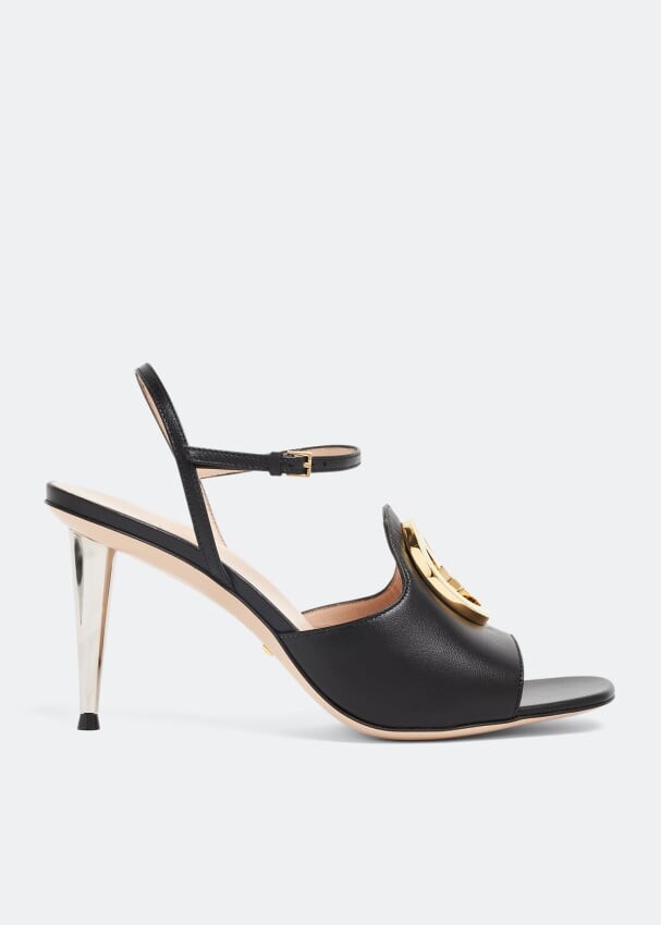 

Сандалии GUCCI Blondie heeled sandals, черный