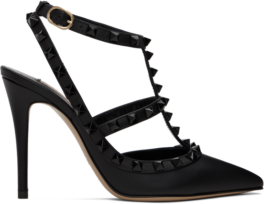 

Черные туфли на каблуке Rockstud 100 Valentino Garavani