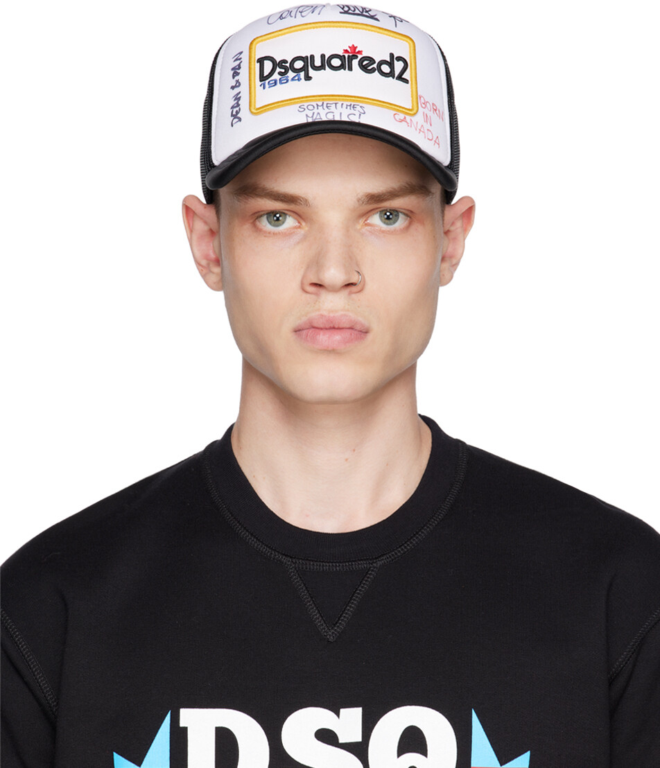 

Бейсболка с черно-белой нашивкой Dsquared2