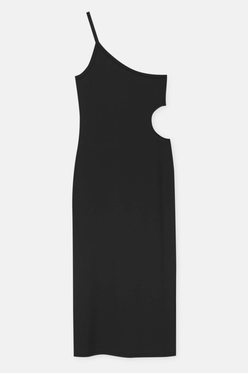 

Платье Pull&Bear Asymmetrical Cut-Out Midi, черный