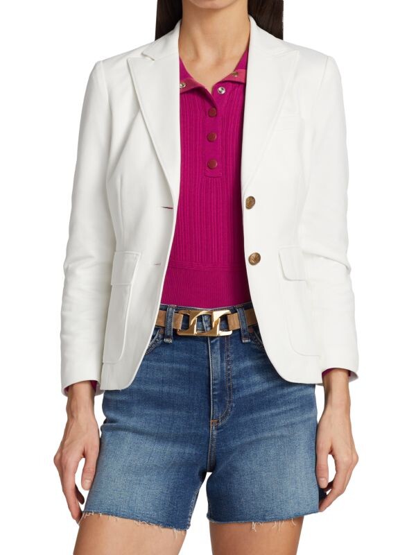 

Приталенный блейзер nancy из смесового хлопка rag & bone White