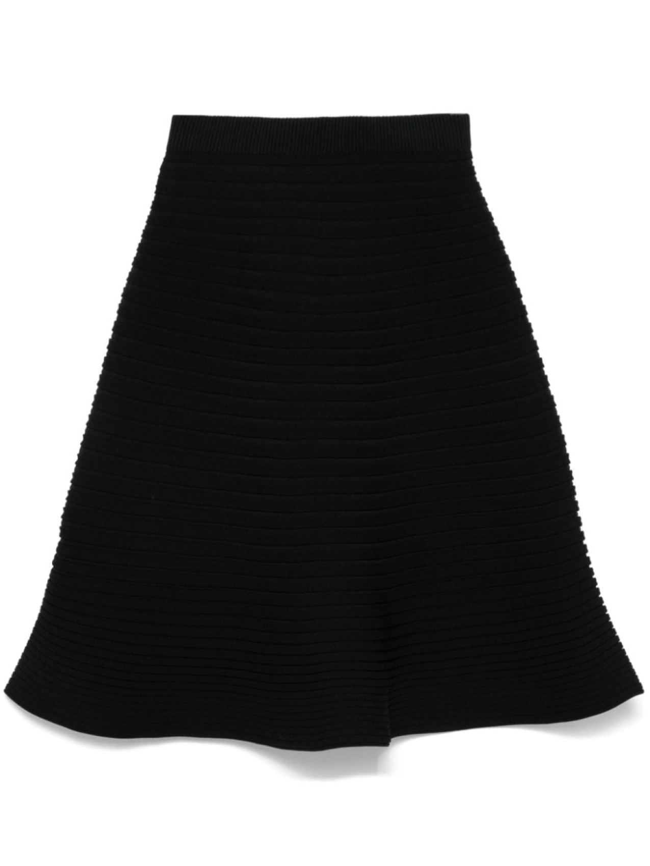 

Pleats Please Issey Miyake трикотажная юбка миди в рубчик, черный