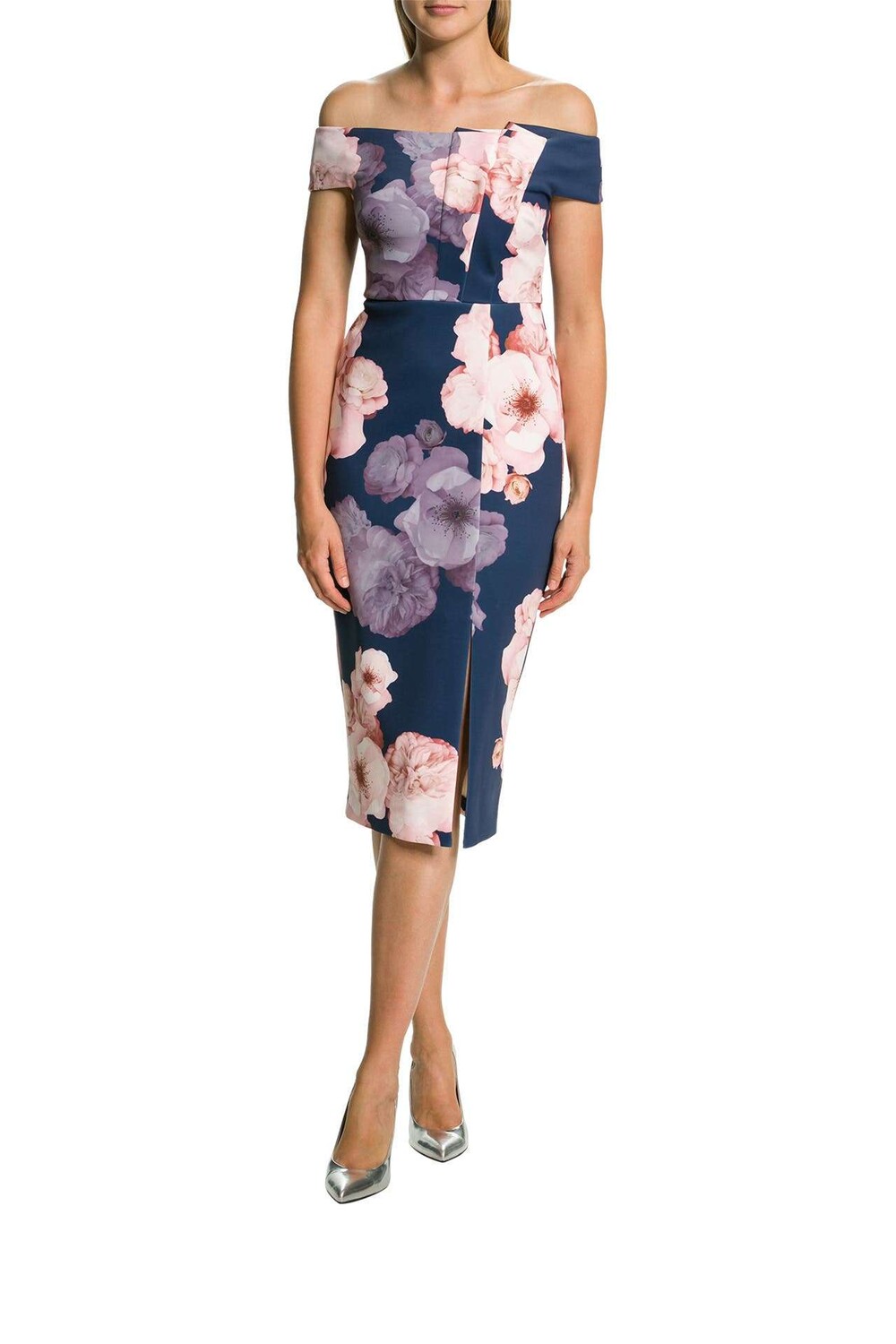 

Платье-футляр "Ловез" темно-синее с цветочным принтом Ted Baker