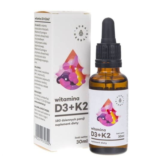 Витамин D3 + К2мк7 Aura Herbals, 30 мл