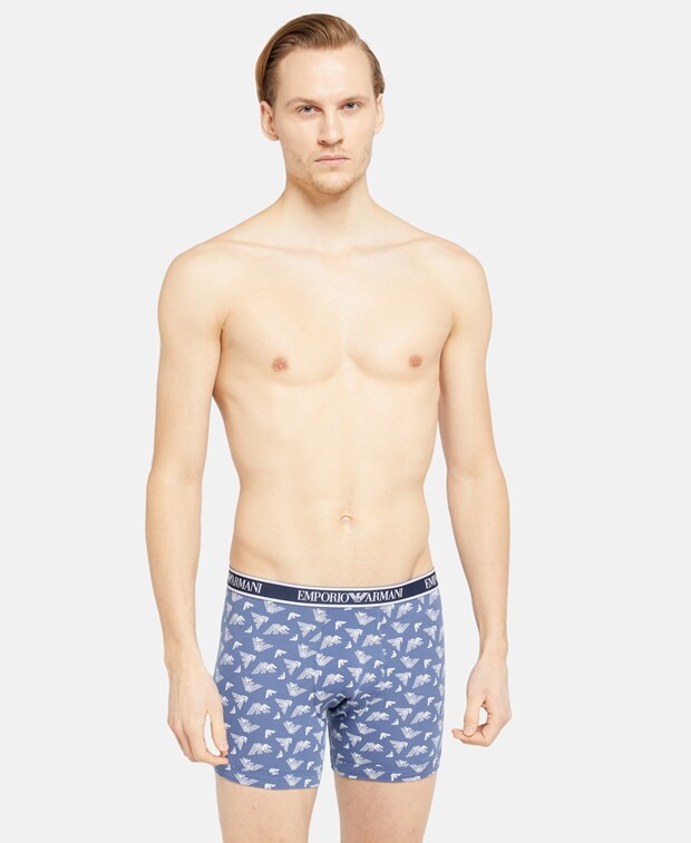 

Трусы-боксеры, 3 шт. Emporio Armani, синий