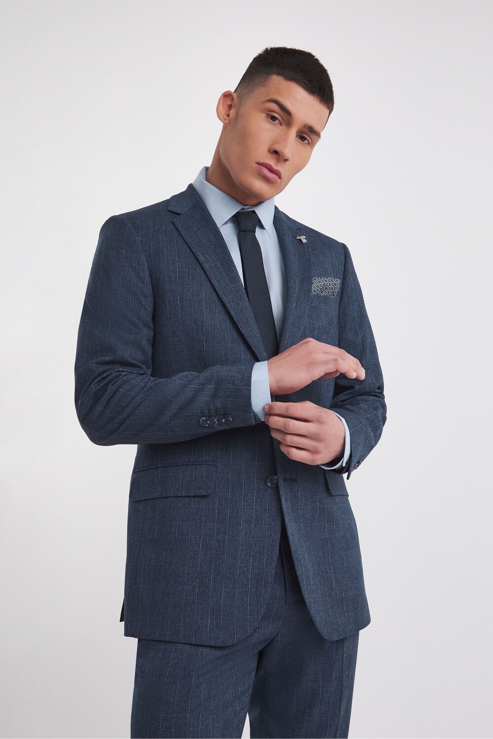 

Темно-синий пиджак в клетку Jonny's Jacamo, синий