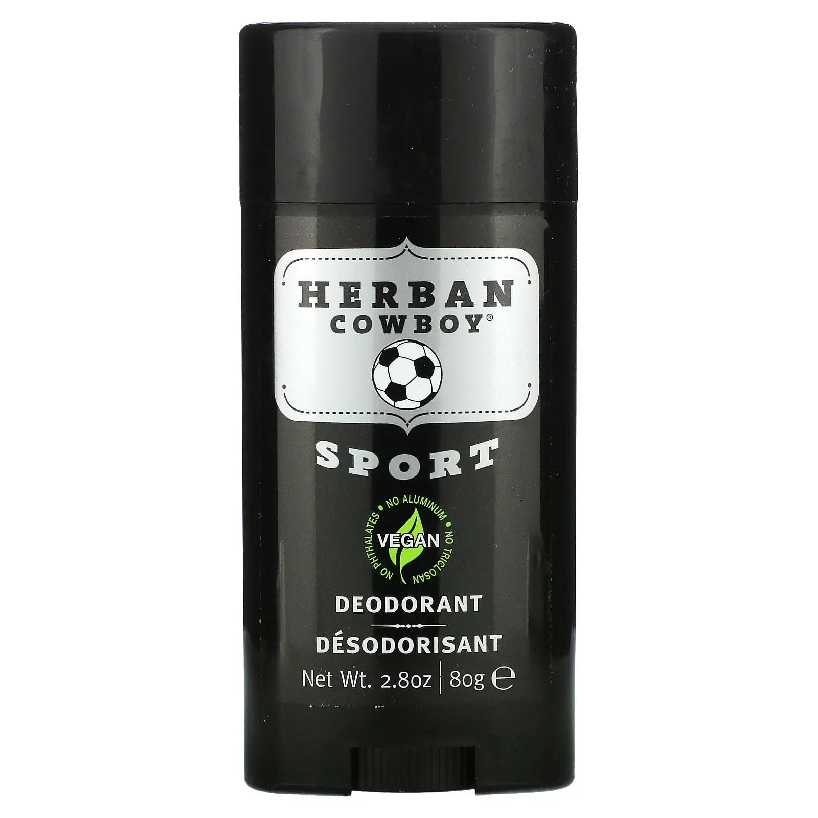 Herban Cowboy Sport дезодорант с максимальной защитой 2,8 унции (80 г) цена и фото