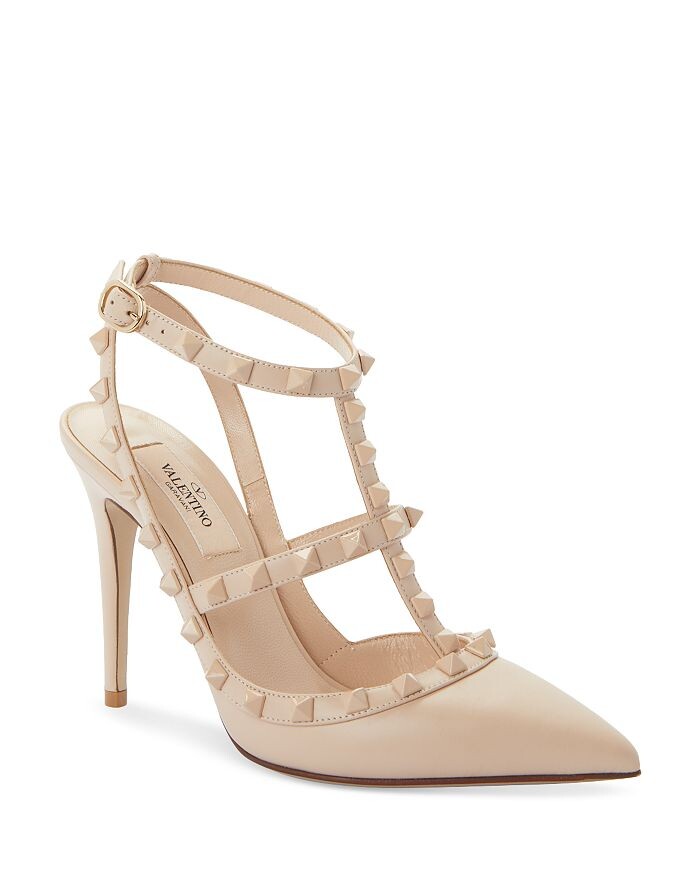 

Женские туфли-лодочки Caged Rockstud с острым носком Valentino Garavani