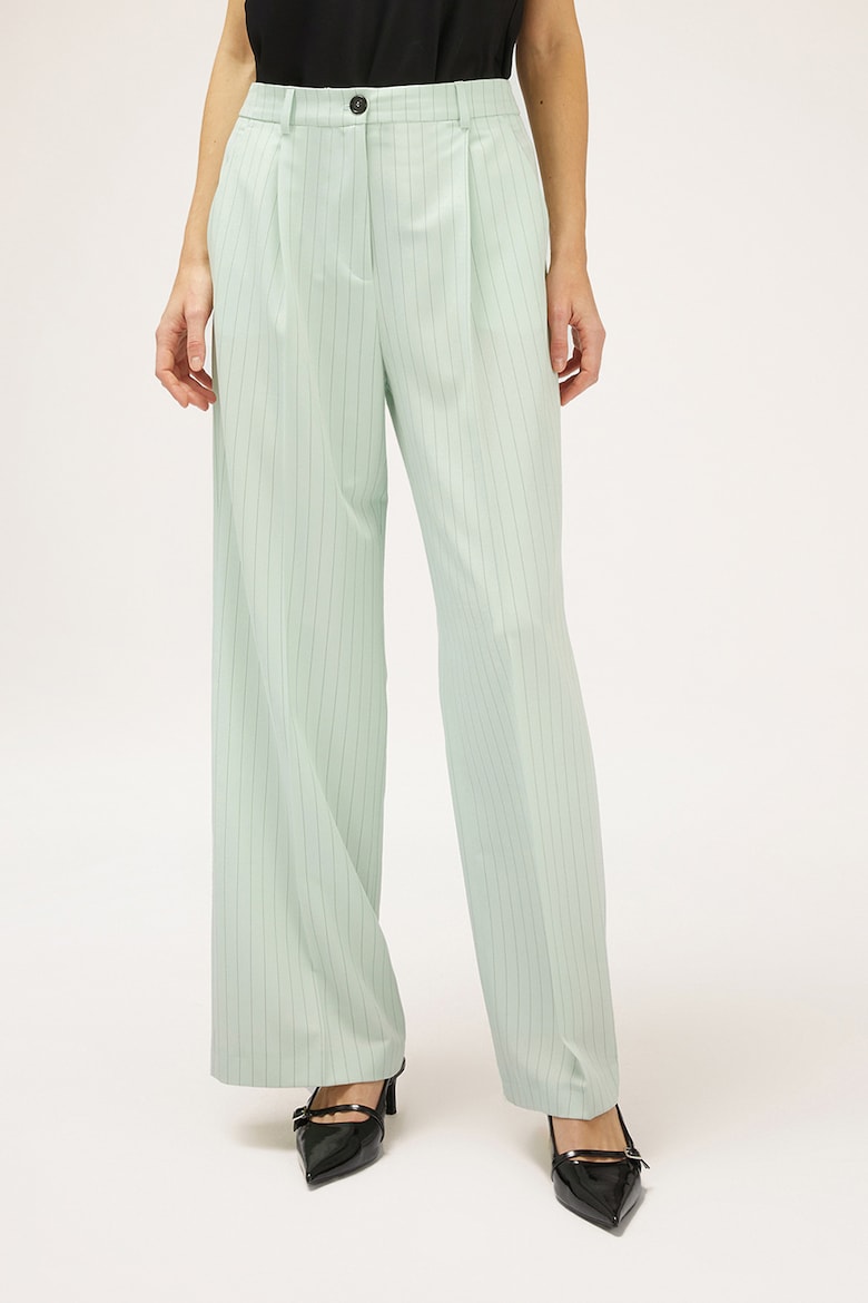 Широкие полосатые брюки Motivi, серый брюки motivi блестящие 48 размер