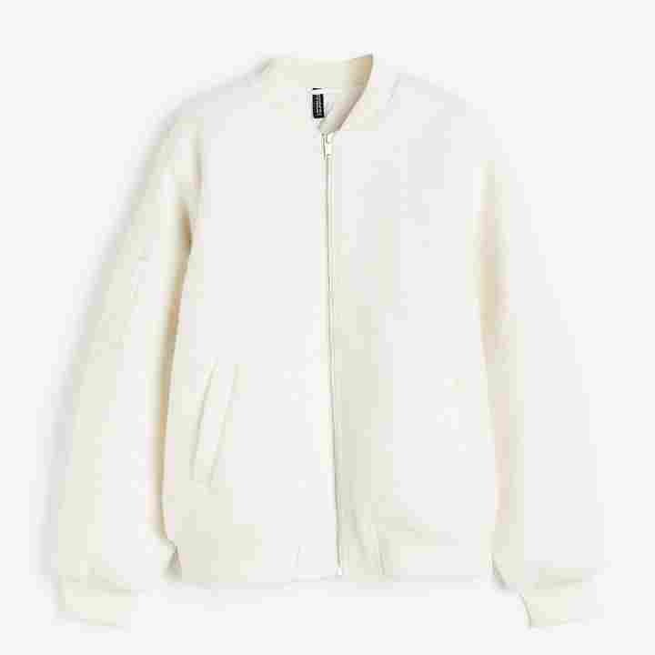 

Куртка H&M Coated Bomber, кремовый, Бежевый