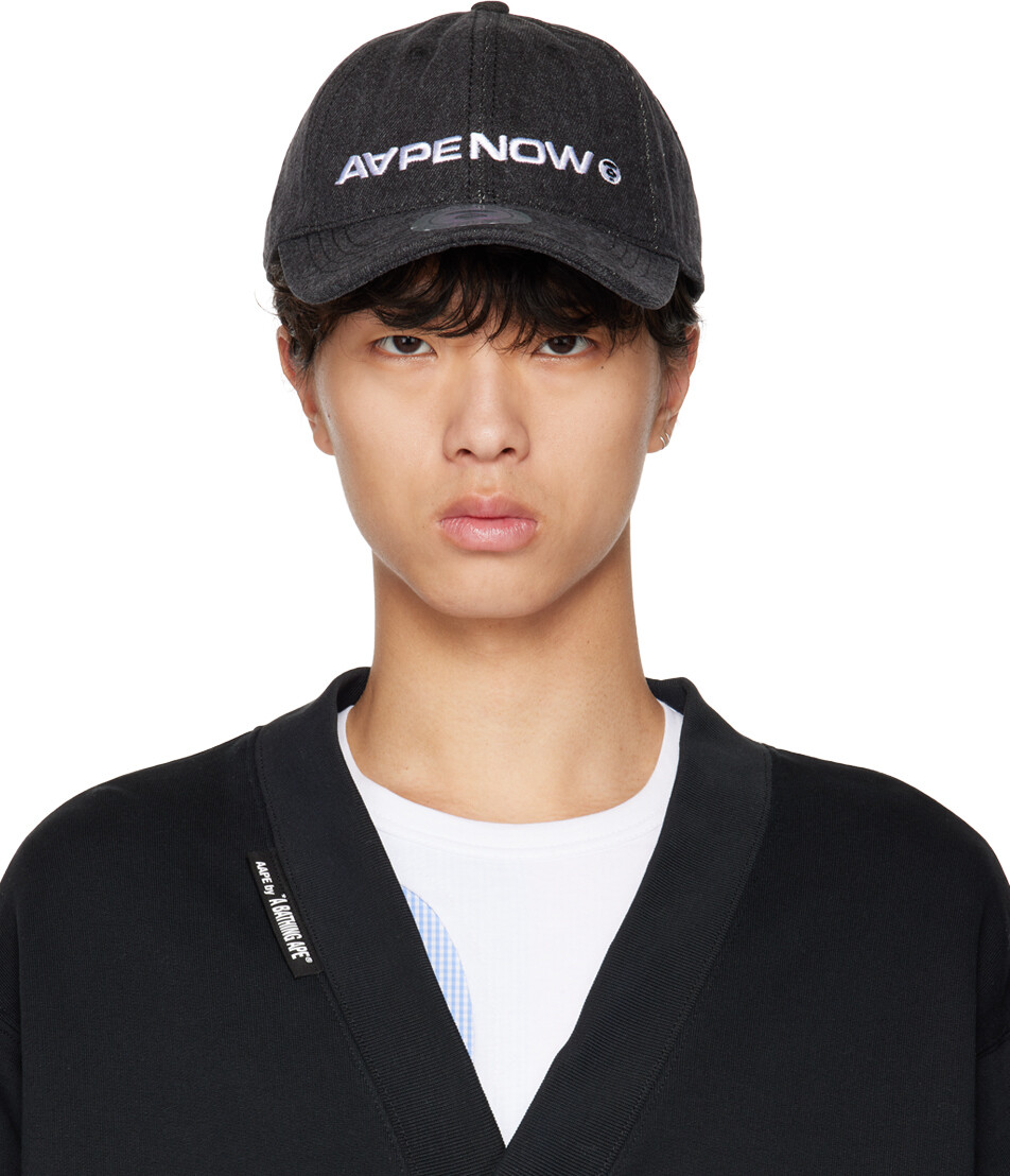 

Черная джинсовая кепка 'AAPE Now' AAPE by A Bathing Ape