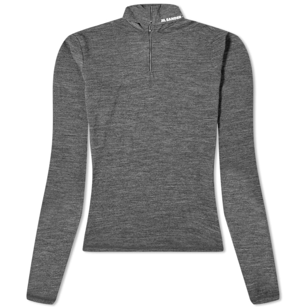

Футболка Jil Sander Plus Long Sleeve High Neck Zip Logo Top
