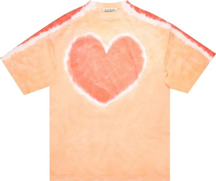 

Футболка Acne Studios Tie Dye Heart T-Shirt 'Green/Brown', зеленый