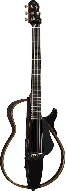 цена Yamaha SLG200S TBL Акустические/электрические стальные струны Бесшумная гитара Полупрозрачный черный, с сумкой