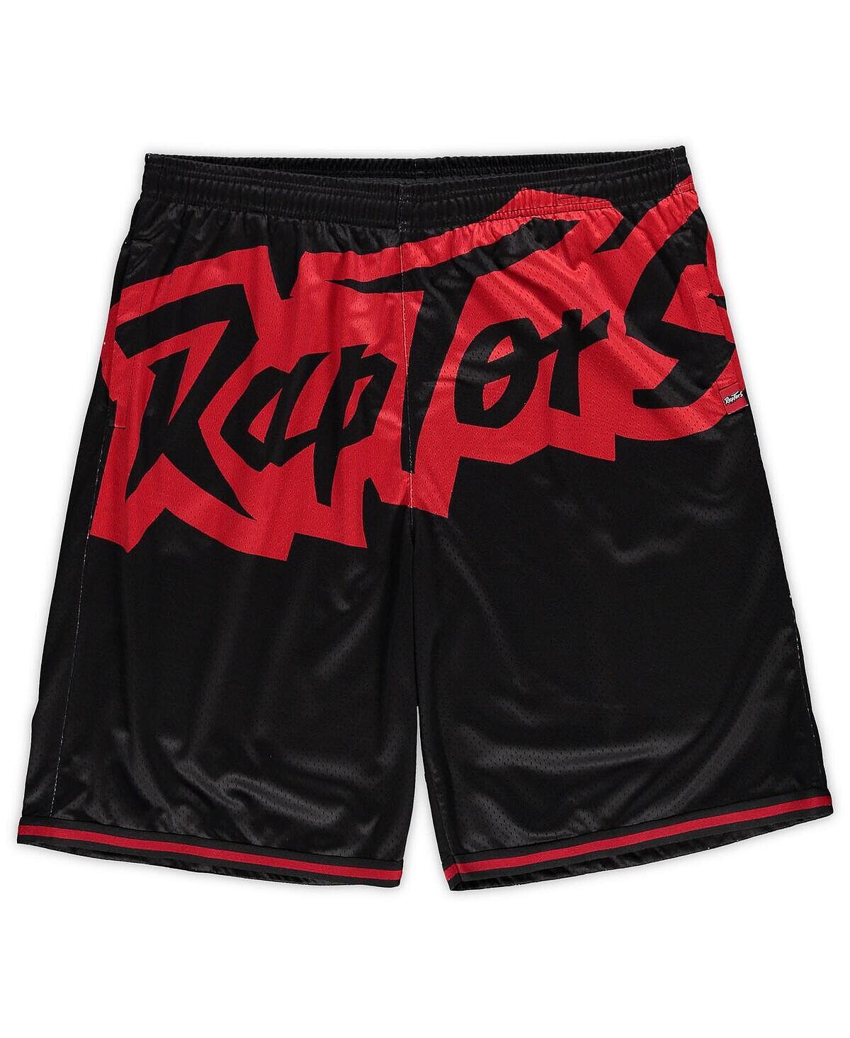 

Мужские черные шорты toronto raptors big and tall hardwood classics big face 2.0 Mitchell & Ness, черный