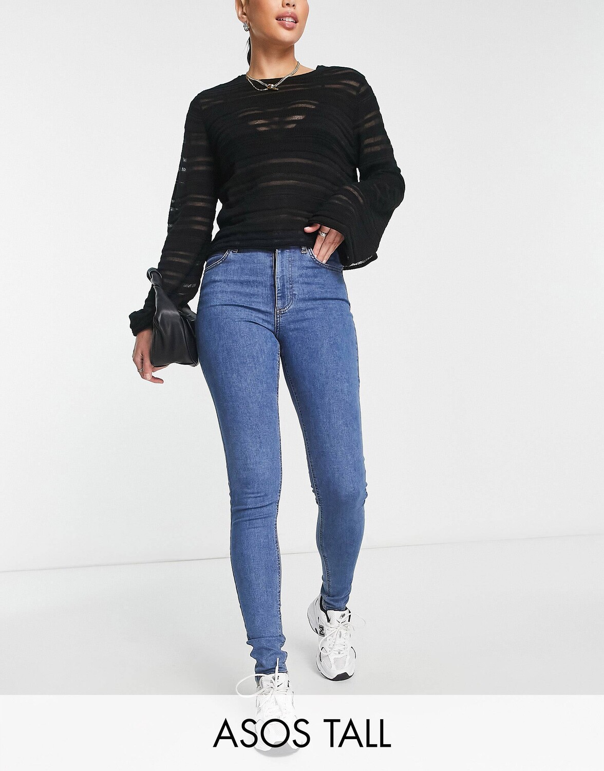 

Синие джинсы скинни ASOS DESIGN Tall