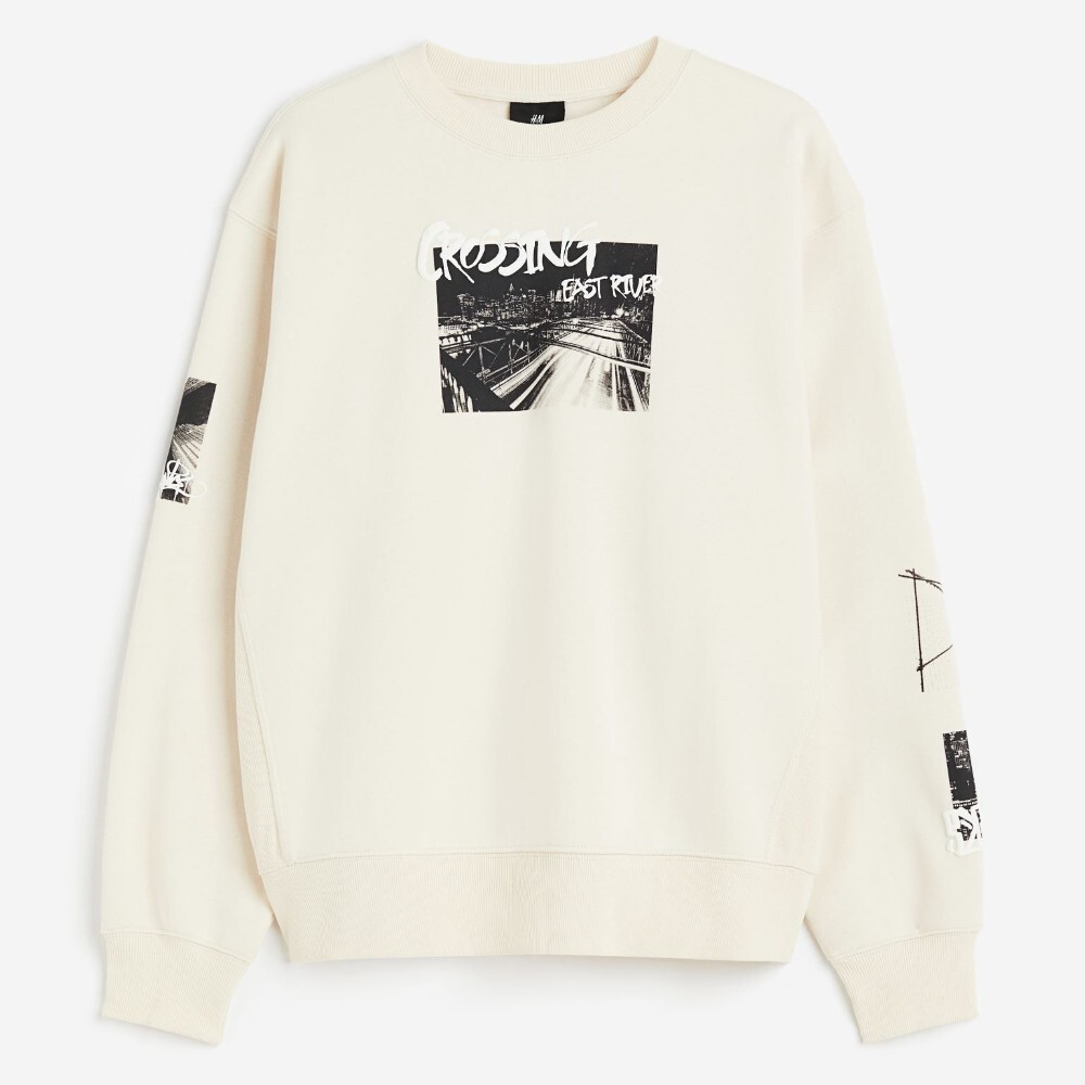 

Свитшот H&M Loose Fit, кремовый