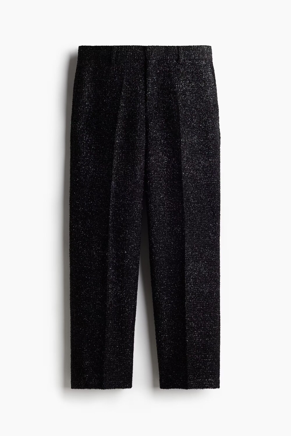 

Брюки H&M A/W 2024 Relaxed Fit Glittery Tailored, черный