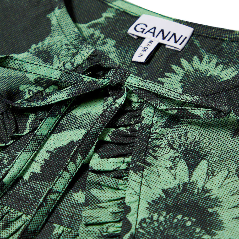 

Шарф GANNI Printed Floral Frill Collar