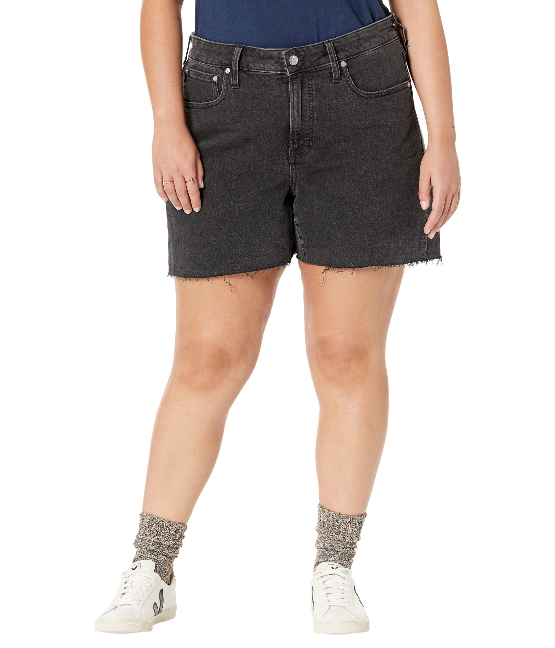 Шорты Madewell, The Plus Perfect Jean Short in Lunar Wash