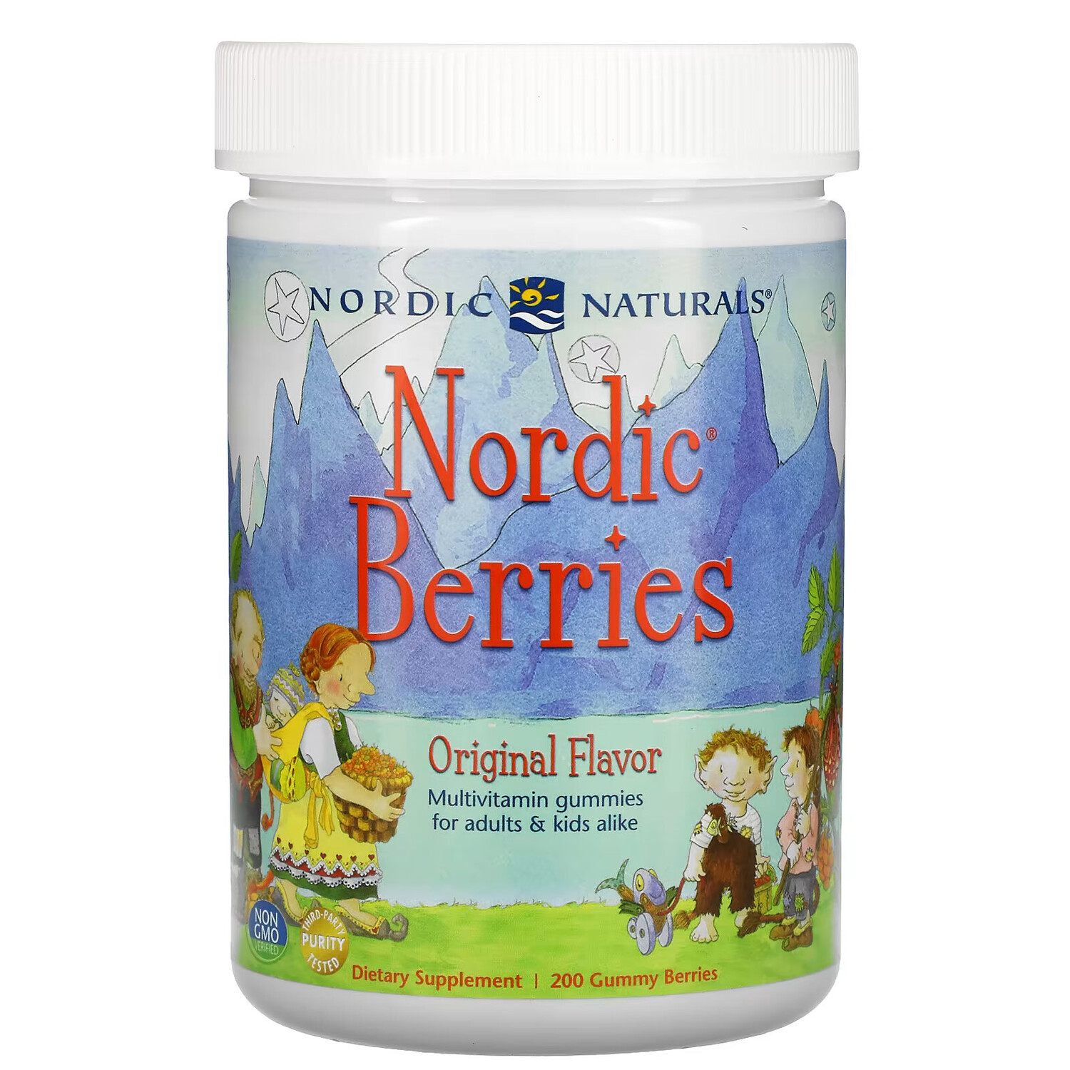 

Nordic Naturals, Nordic Berries, мультивитаминные жевательные конфеты, оригинальный вкус, 200 жевательных ягодных конфет