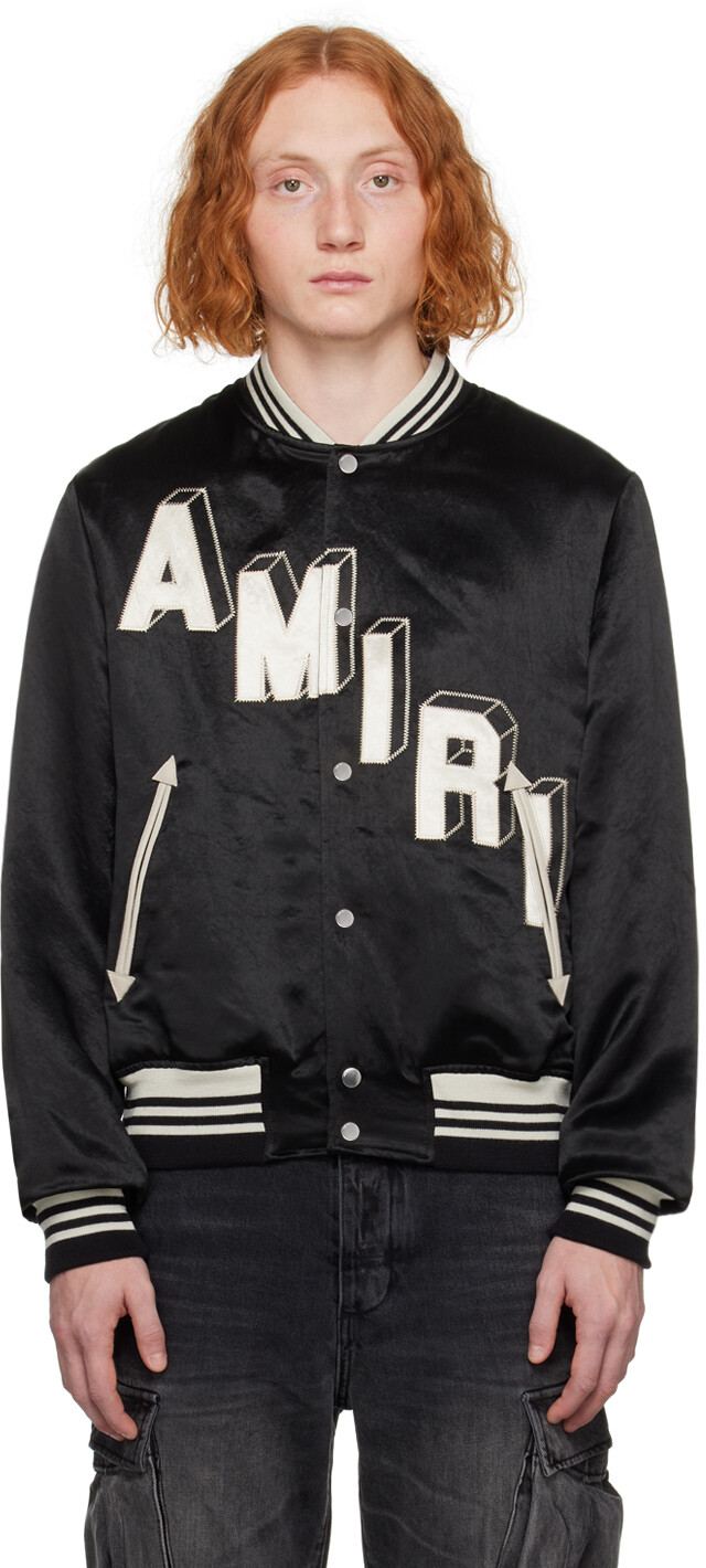 

AMIRI Черный бомбер с аппликацией