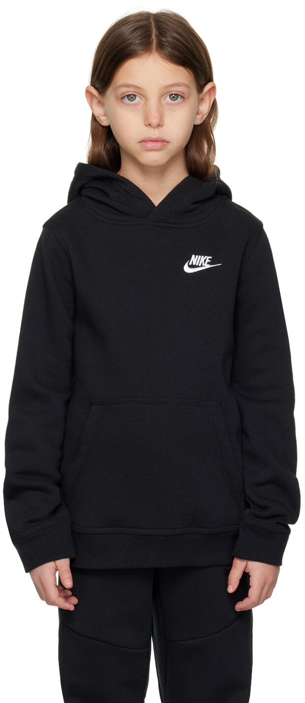 

Детская черная толстовка с капюшоном Club Sportswear Nike