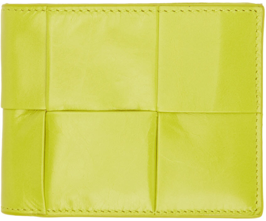 

Зеленый кошелек Bifold из телячьей кожи Bottega Veneta