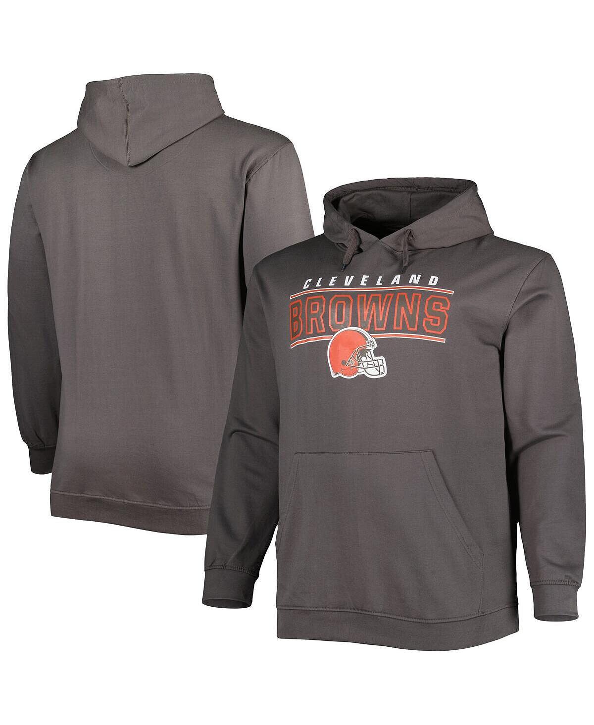 

Мужская темно-серая толстовка с капюшоном с логотипом cleveland browns big and tall logo Profile, мульти