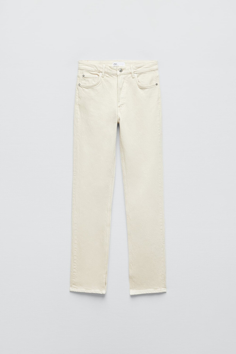 

Джинсы Zara Slim Fit Split Hem TRF, песочный