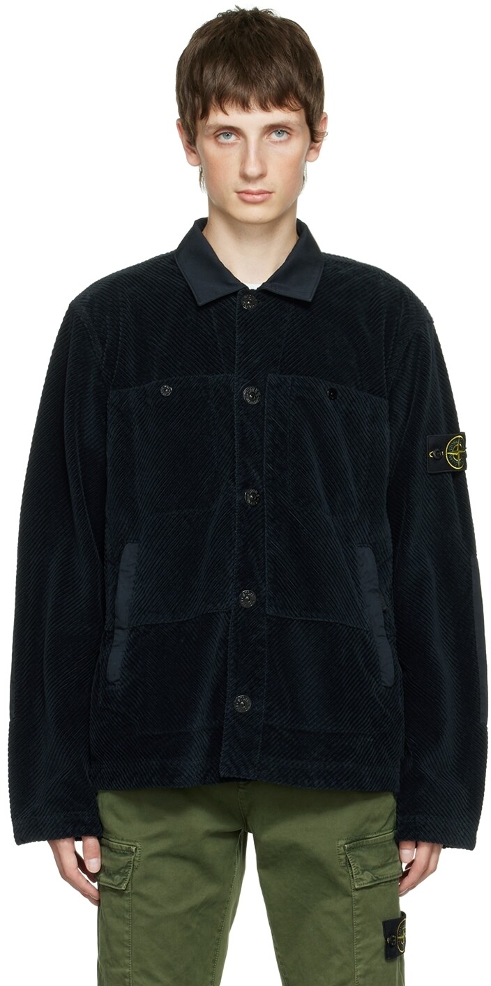 

Темно-синяя вельветовая куртка 400 Stone Island