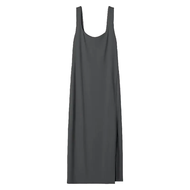 

Платье Bershka Midi With Fitted Straps, серый