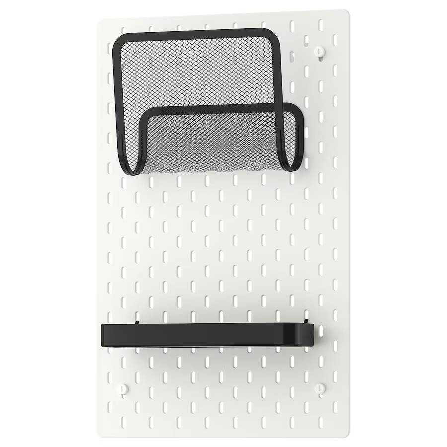 Набор для хранения Ikea Skadis, белый/черный