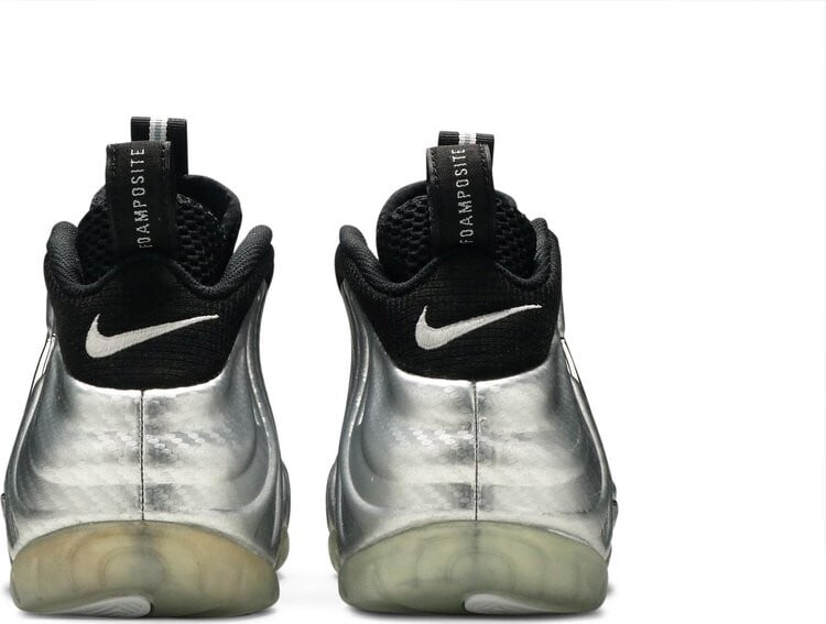 Nike foamposite silver and white sale