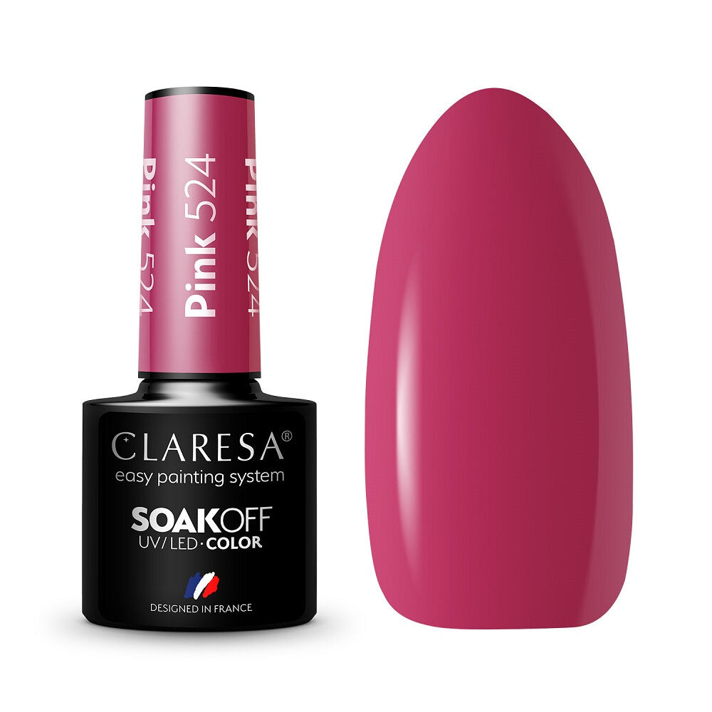 

Claresa Гибридный лак Soak Off UV/LED Розовый 524 5г