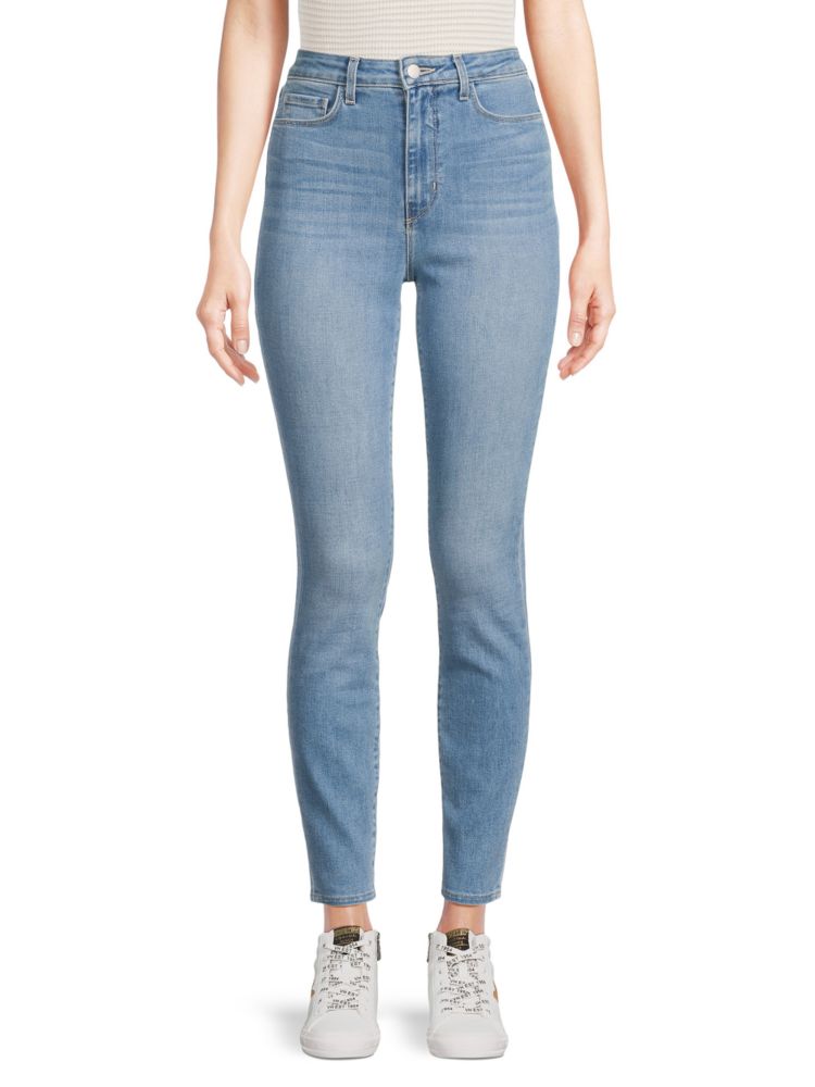 Эластичные джинсы-скинни Monica со сверхвысокой посадкой L'Agence, цвет Napa