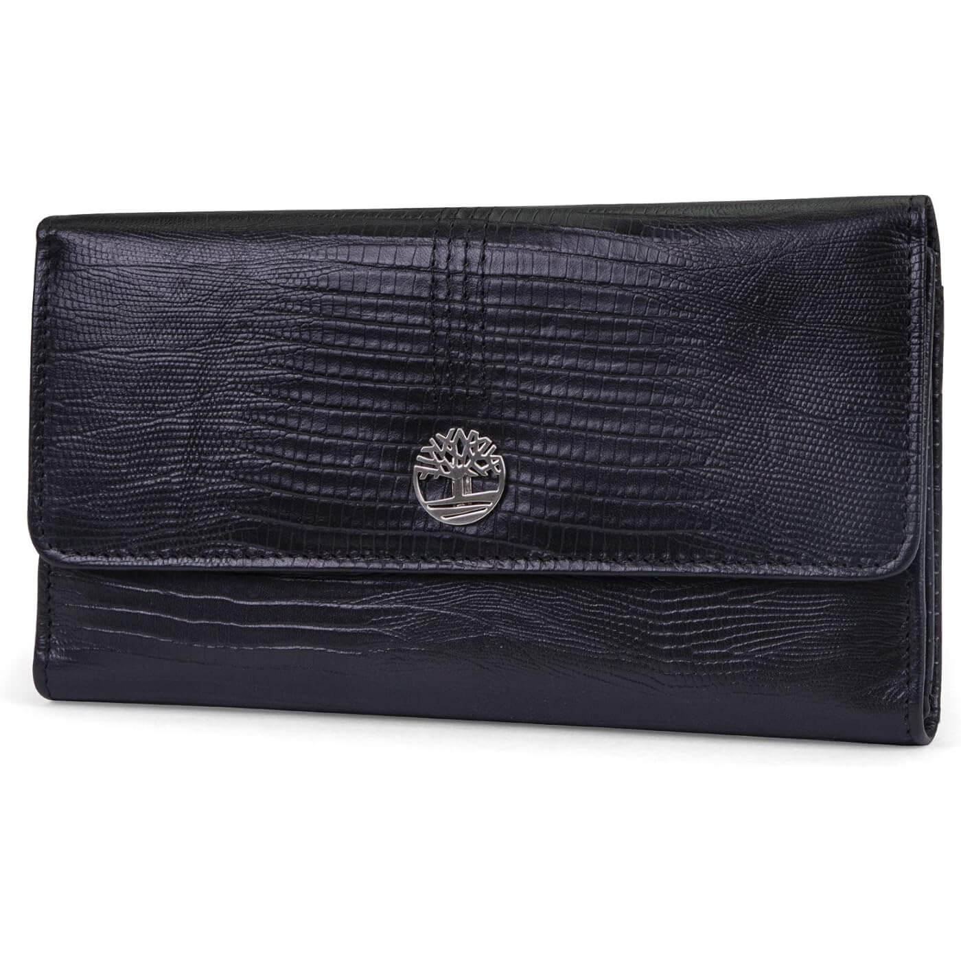 Кожаный кошелек-клатч Timberland RFID Flap Organizer, черный женский кошелек из натуральной кожи дамский удлиненный клатч с двойной молнией и rfid кредитница бумажники для телефона