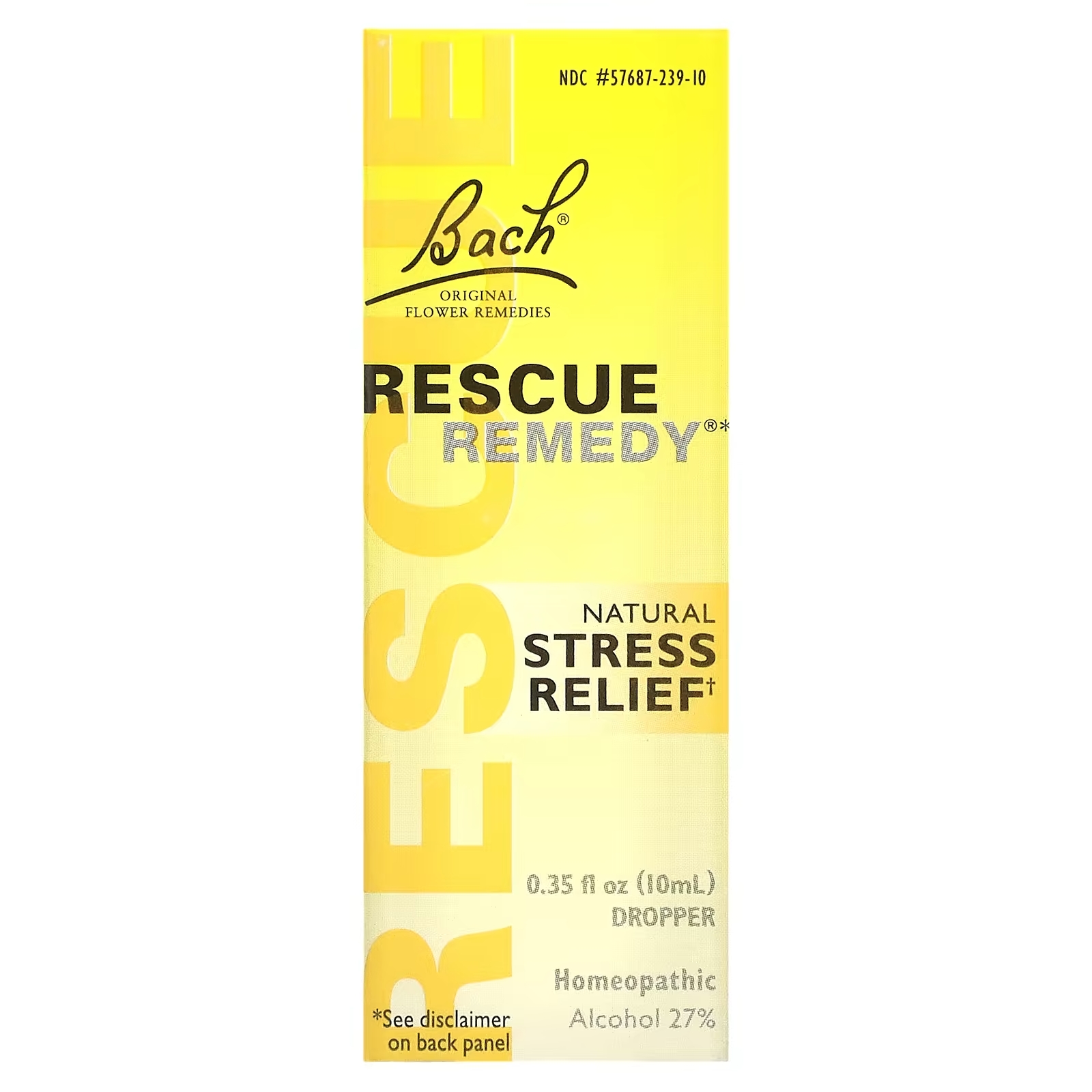 Bach Rescue Remedy оригинальное натуральное цветочное средство для снятия стресса, 10 мл