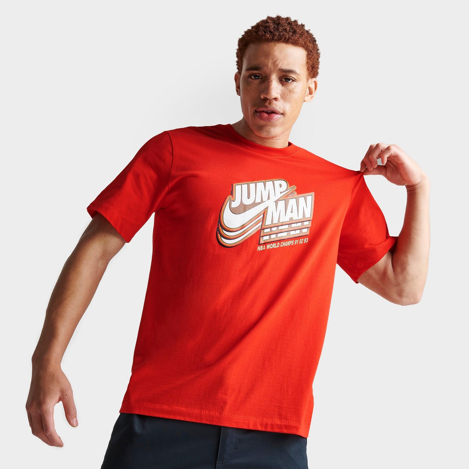 

Мужская футболка с рисунком Jordan Jumpman World Champs, красный