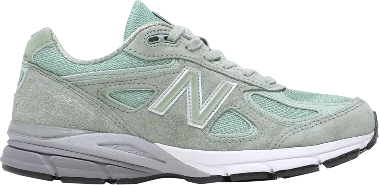

Кроссовки New Balance Wmns 990v4 Made in USA 'Mint', серебряный, Серый