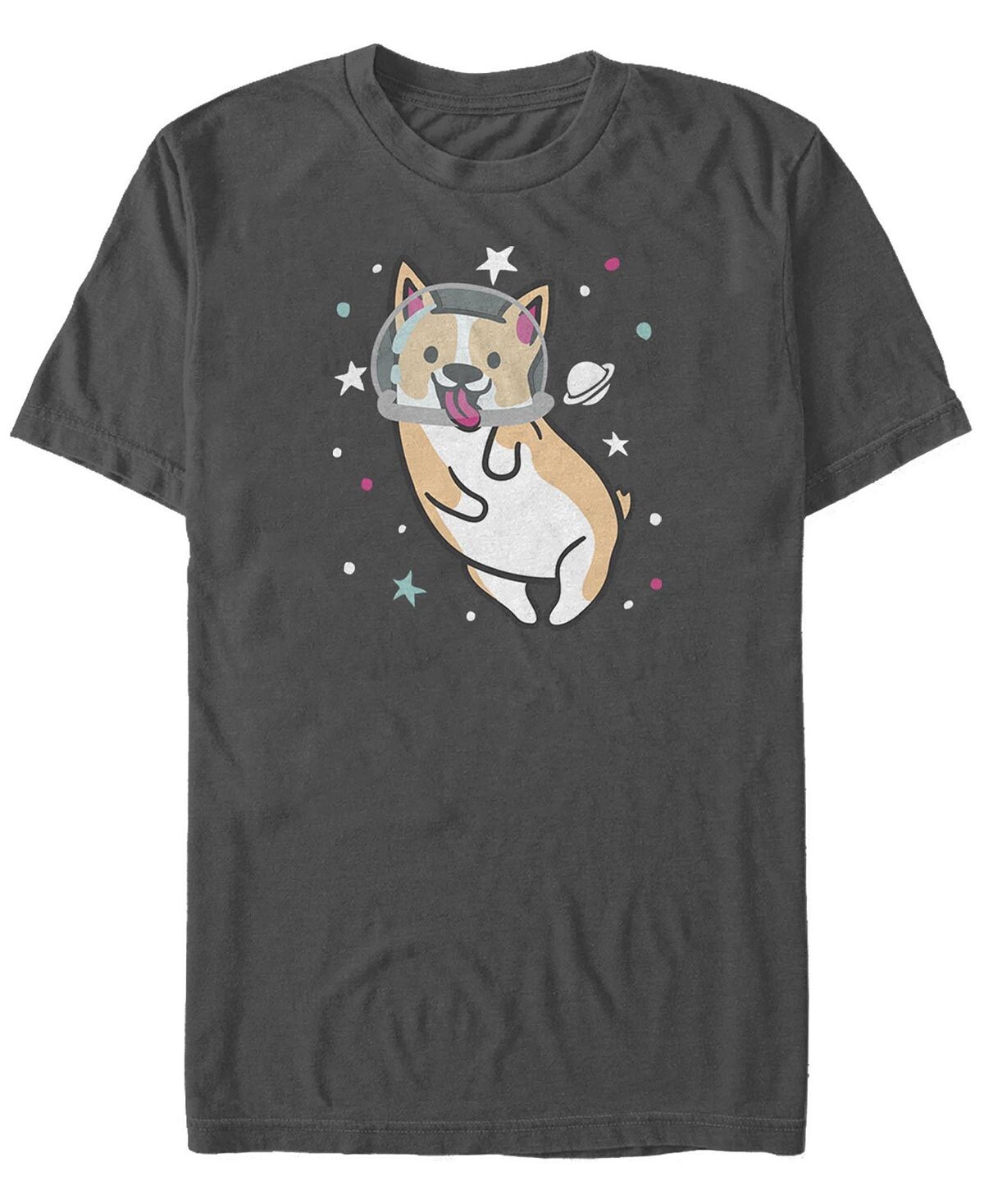 

Мужская футболка с круглым вырезом space corgi с короткими рукавами Fifth Sun, мульти, Серый