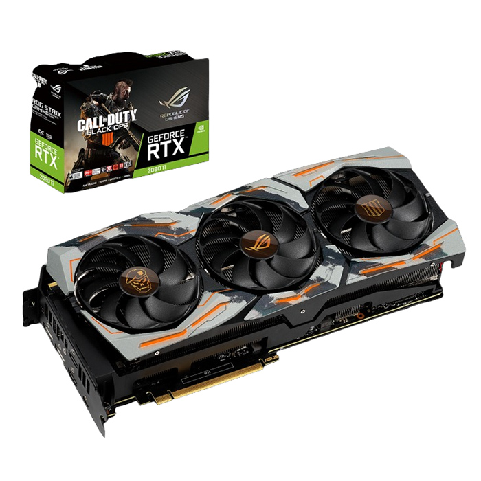 Видеокарта Asus ROG Strix GeForce RTX 2080 Ti OC (Call of Duty Black Ops 4 Edition), 11GB, GDDR6 - фото