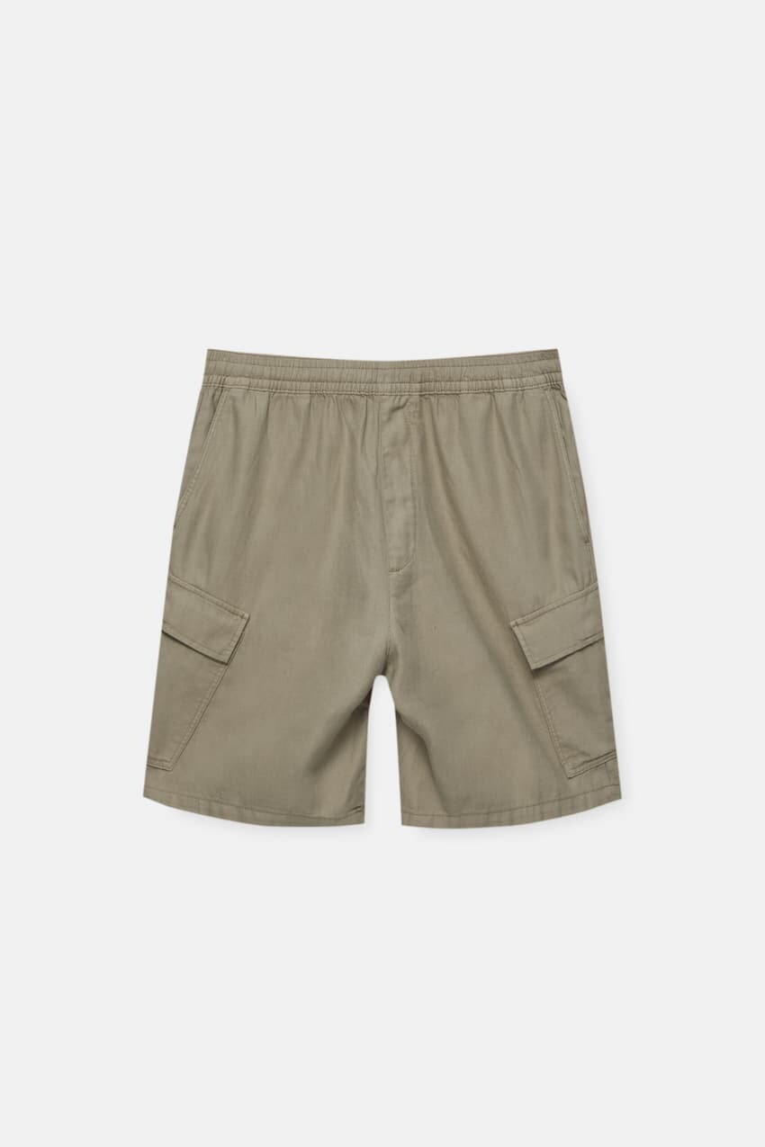 

Шорты Pull&Bear Rustic Cargo Bermuda, хаки