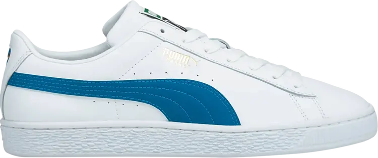 

Кроссовки Puma Basket Classic 21 White Mykonos Blue, белый