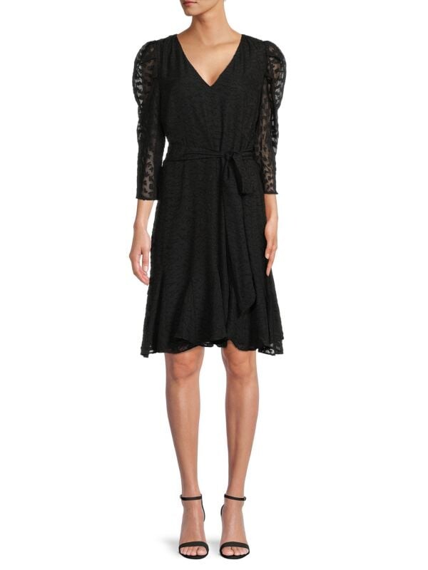 

Мини-платье с расклешенным силуэтом и логотипом Karl Lagerfeld Paris Black