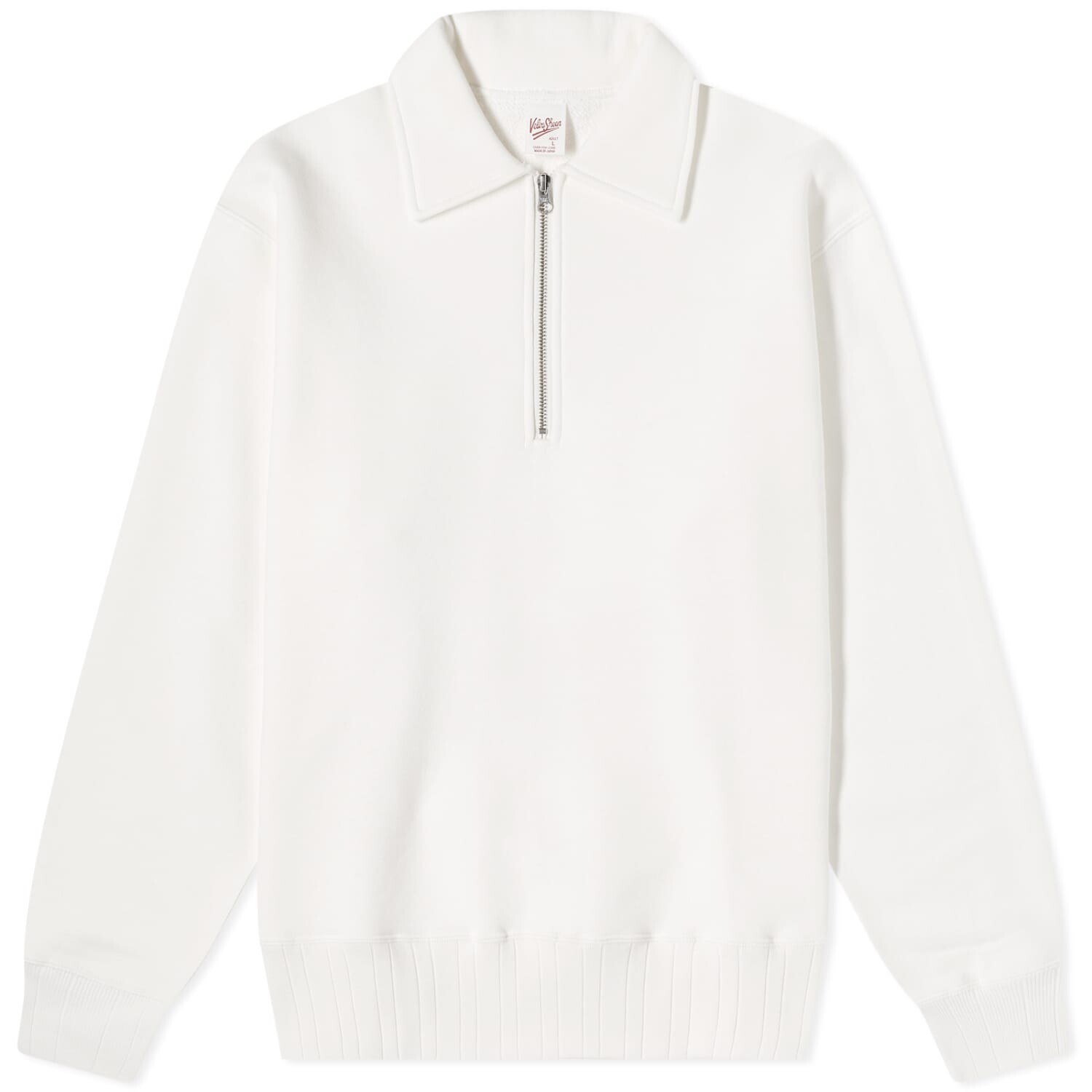 

Свитшот Velva Sheen Made In Japan Half Zip, белый