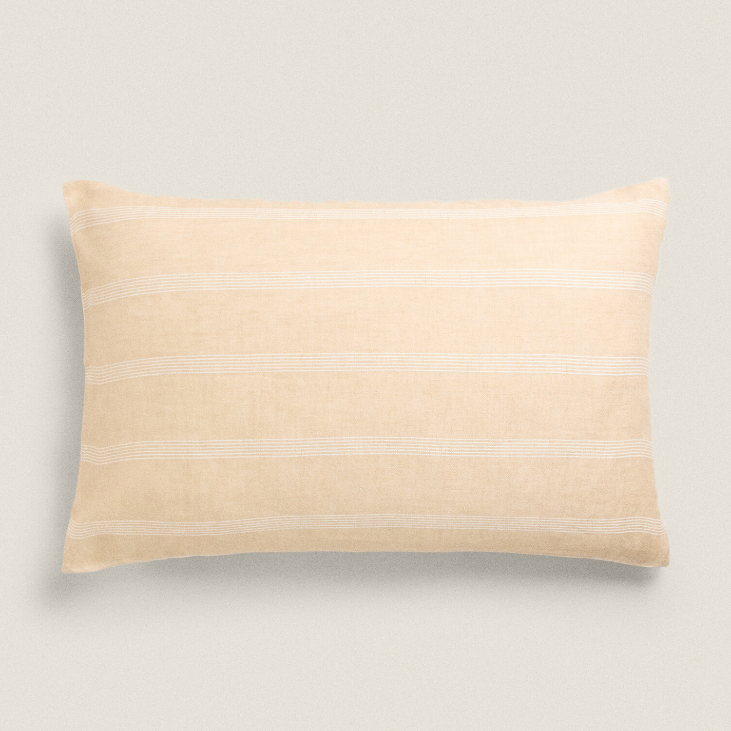 Чехол для подушки Zara Home Striped Linen, песочный/бежевый