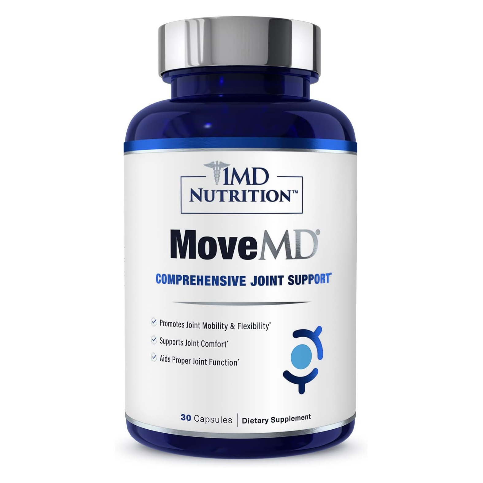 Коллаген 1MD Nutrition MoveMD Comprehensive Joint Support, 30 капсул биологически активная добавка artroflex для лечения суставов 1 шт